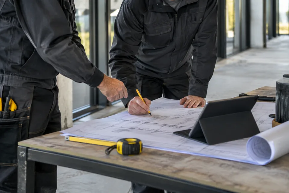 Illustrative scene: contractor coordination